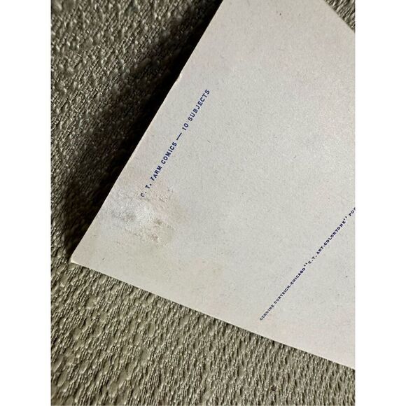 Bull Of A Boner Vintage Postcard Humor Funny Risqué 1940s Blank unused - Picture 7 of 7